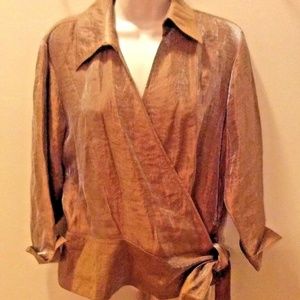 COLDWATER CREEK GOLD JACKET SIZE PL
